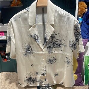 Express Floral Print Cream Shirt